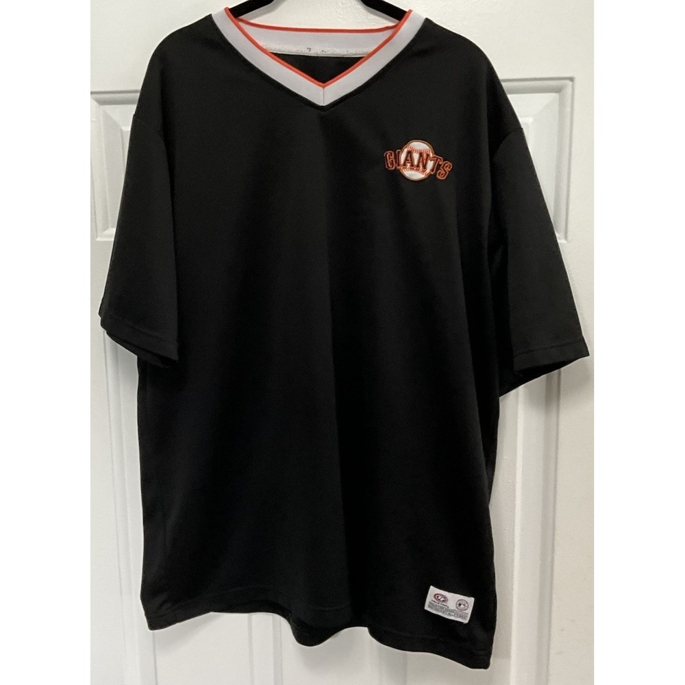 MLB Baseball Embroidered San Francisco Giants Black Pullover Shirt Men's XL